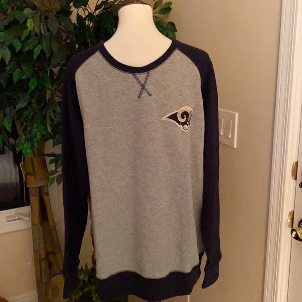 Aisdlin Los Angeles Rams Crew Neck Long Sleeve 100% Cotton Medium Shirt